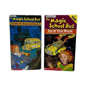 Scholastics 1995-96 Vintage The Magic School Bus Set of 2 VHS Tapes - Picture 1 of 12