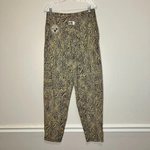 PITTSBURGH STEELERS NFL Zubaz Men's Yellow Right Hip Patch Logo Lounge Pant Y2K - Picture 1 of 9