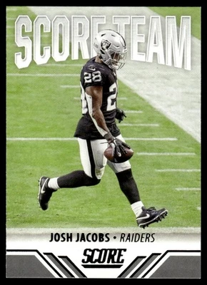 2021 Score Team Josh Jacobs Las Vegas Raiders #ST18 - Image 1 of 2