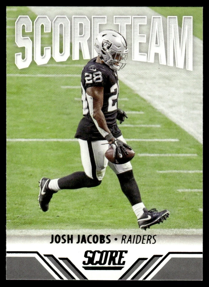 2021 Score Team Josh Jacobs Las Vegas Raiders #ST18 - Image 1 of 2