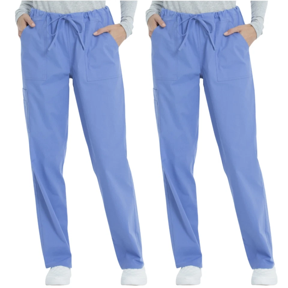Scrubstar 3XL Unisex ceil Blue Stretch Drawstring three Pocket Scrub Pants