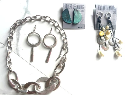 LOTE de joyas pendientes collar Robert Lee Morris Foto 1 de 4