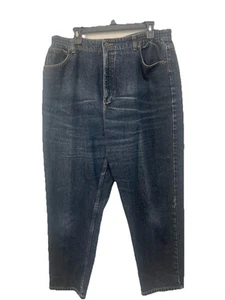 LL Bean Womens Double Comfort Waist High-Rise Mom Blue Denim Jeans 18 Petite - Picture 1 of 12