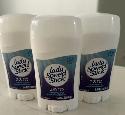 (3) Desodorante Lady Speed Stick CERO SIMPLEMENTE LIMPIO 1,4 oz cada uno - caducidad 11/2026 Foto 1 de 4