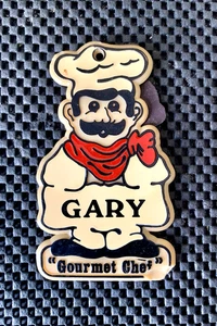 "GOURMET CHEF" GARY PERSONALIZED PLASTIC MAGNET 2 3/4" X 4 3/4" - Picture 1 of 2