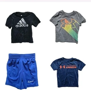 Nike Under Armour Adidas Boys Tshirt Shorts Lot Of 4 Size 4 - Picture 1 of 7