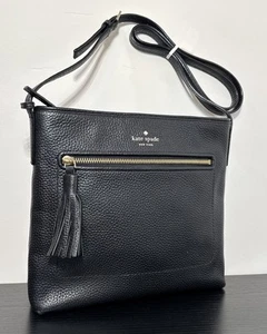 Kate Spade Purse Black Pebbled Leather Chester Street Dessi Crossbody Bag - Picture 1 of 16