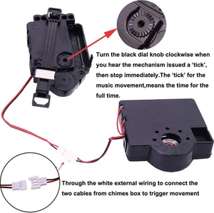 Quartz Pendulum Trigger Clock Movement Chime Music Box Completer DIY Wall Mec... - Picture 1 of 12
