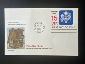 Official Mail 15c Postcard 1st Day Issue Fleetwood 1988 - Picture 1 of 2