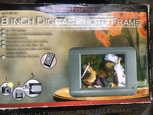 Nextar  8" Digital Picture Frame with Black & Silver frame - FREE Shipping - Picture 1 of 5