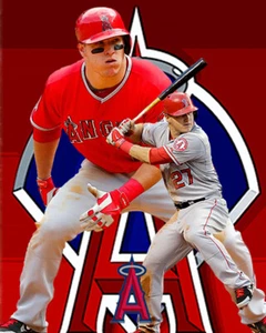 LA Angels Lithograph print of Mike Trout - Picture 1 of 1