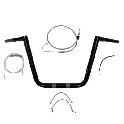 Kit de barra pesada Twin Peaks 2016-2017 Harley Softail Fatboy 1 1/4" negra 13" con ABS Foto 1 de 2