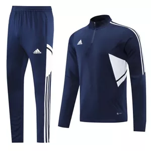 Mens Adidas Tracksuit Set Bottoms Half Zip Jacket Black Trousers Pants Medium - Picture 1 of 1