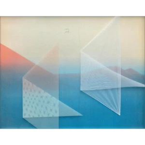 HEINZ MACK Originalgrafik (Mixed Media) "SAHARA STATION 3 - DIE SEGEL" - Bild 1 von 1