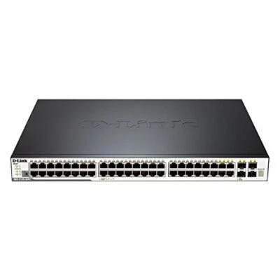 xStack Managed 48-Port Gigabit Stackable L2 PoE+ Switch 4 Combo SFP 40-Gigabit - Image 1 of 3