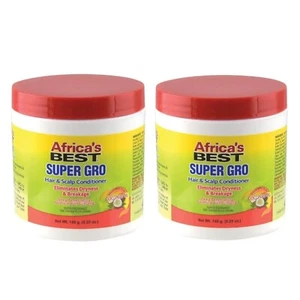 2x Africa's Best Super Gro Hair & Scalp Conditioner, Coconut Oil 5.25 oz/149g - Picture 1 of 3