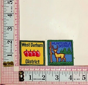 Scouts West Durham District & Huntsville District Vest Patches Crests Badges - Picture 1 of 1
