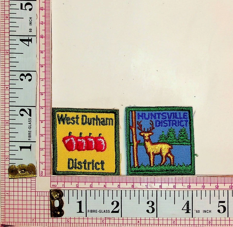 Scouts West Durham District & Huntsville District Vest Patches Crests Badges - Image 1 of 1