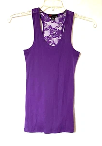 Red Fox RF Tank Top Damen Large lila Spitze hinten Racerback Baumwolle Elasthan - Bild 1 von 8