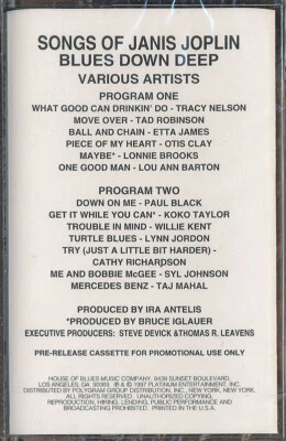 Blues Down Deep: Songs of Janis Joplin Various RARE promo adv cassette (SEALED) - Image 1 of 2
