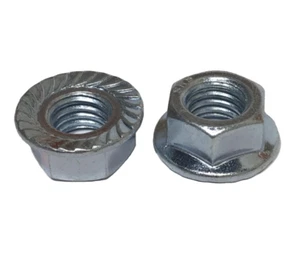 5/16"-18 NC Serrated Flange Nuts - Zinc Plated (QTY 100)* - Picture 1 of 3