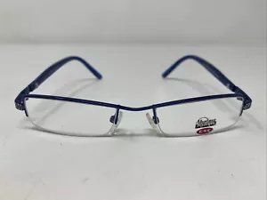 CSC MYSTIQUE 4701 NAVY BLUE 50-19-135 Metal Half Rim Eyeglasses Frame DY46 - Picture 1 of 8