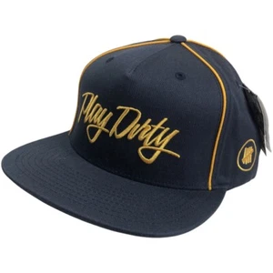 Rare - Undefeated UNDFTD Play Dirty Hat Snapback Embroidered NWT Navy Blue Cap - Picture 1 of 10