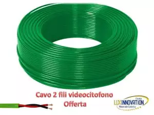 CAVO PER VIDEOCITOFONO 2x1 mm TWISTATO URMET BTICINO BIPOLARE 2 POLI RAME 50 MT - Foto 1 di 5