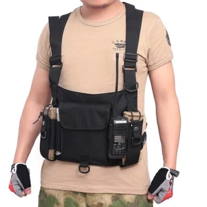 Taktische Radios Taschenradio Brusttasche Rig Pack Holster für Jagd Überleben - Bild 1 von 9