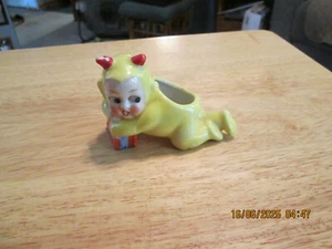 Yellow Devil Statue w Candle or Items  Holder - Bild 1 von 7