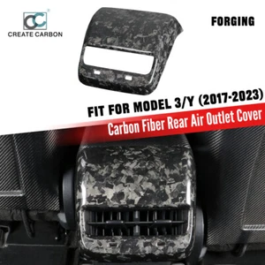 For 2017-2023 Tesla Model 3/Y Rear Air Outlet Cover Trim Real Dry Carbon Fiber - Imagen 1 de 8