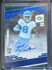 Michael Carter Rookie Card AUTO RC Blue Premium Foil 2021 Prestige Xtra Points