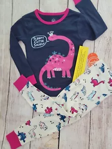 NWT Wonder Nation Sleepy Cutie Saurus PINK DINO Pajama Pants&Shirt 2T 4T Girls - Picture 1 of 1