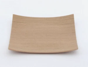 Plate square L Shioji GOLD CRAFT Natural Plywood made in Japan 270mm×270mm×h25mm - Bild 1 von 12