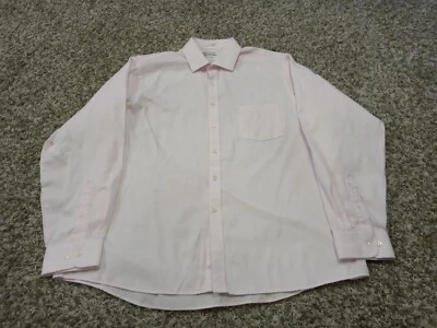 Camisa Van Heusen Para Hombres Calce Clásico Sin Arrugas Talla 17.5 Rosa Rayas Pin Cordón Foto 1 de 4