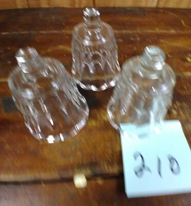 Votive Cups Set of 3 Homco Home Interior Crystal Clear Glass Vertical Lines  - Picture 1 of 3