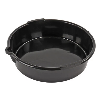 APT Ölauffangwanne 8 Liter schwarz rund Kunststoff mit Ausgießer für Motorrad & Auto