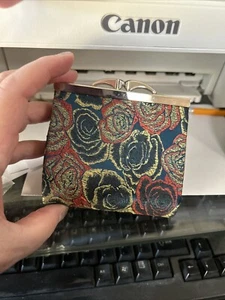 Markenlos Vintage 3,5 x 4 mehrfarbige DAMEN-GELDBÖRSE - Bild 1 von 2