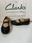 Clarks Niestrukturalne płaskie czarne skórzane buty Rozmiar UK 7 EU 41
