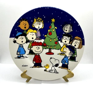 Peanuts Plate Christmas Gang Singing Snoopy Maud Borup Ceramic 9” Collector 2018 - Picture 1 of 9