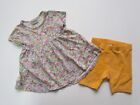 Next Girls floral Tunic Dress Top & Shorts Outfit age 12-18 months