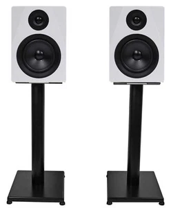 Pair Rockville APM5W 5.25" 250 Watt USB Studio Monitor Speakers+Black 21" Stands - Picture 1 of 11