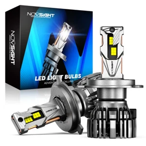 NOVSIGHT H4 LED Headlight Bulbs 140W 30000LM 6500K High Low Beam Super Bright - Picture 1 of 12