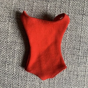 Vintage 1960s Ideal Tammy Doll Clothes Red One Piece Swimsuit - Picture 1 of 3