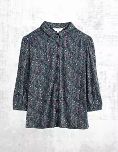 Ex Seasalt Women’s 3/4 Sleeve Jersey Shirt in Ceramic Embrace Navy - Picture 1 of 6