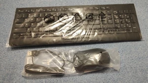 Lenovo wired USB Keyboard black & Optical Sensor Mouse EKB-536A  Combo deal - Picture 1 of 8