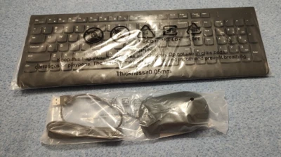 Lenovo wired USB Keyboard black & Optical Sensor Mouse EKB-536A  Combo deal - Image 1 of 4