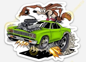 Muscle Car STICKER - Ratfink Style Road Runner cartoon Show Rat Fink Automotive - Picture 1 of 1