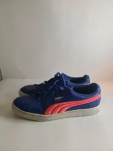 Men’s Puma Basket Classic Badge Sneakers Size 10 True Blue-Bright Plasma - Picture 1 of 9