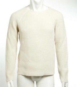 VINCE Mens Cream Cotton Knit Pullover Raglan Long Sleeve Sweater M NEW $355 - Picture 1 of 4